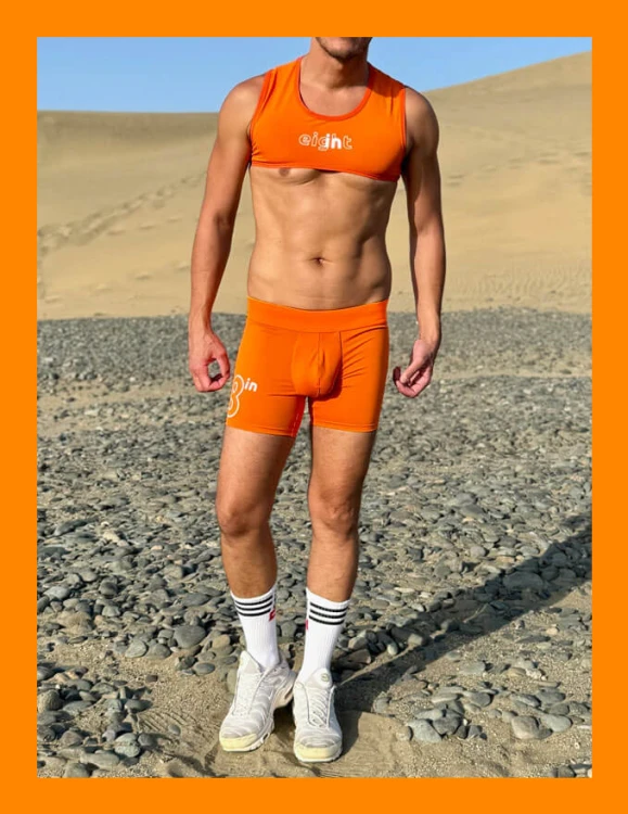 Lycra Crop Top Orange _ Lycra Bike Shorts Orange0.png